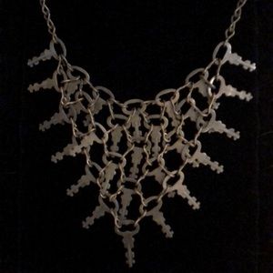 Steampunk necklace made of keys on Chain